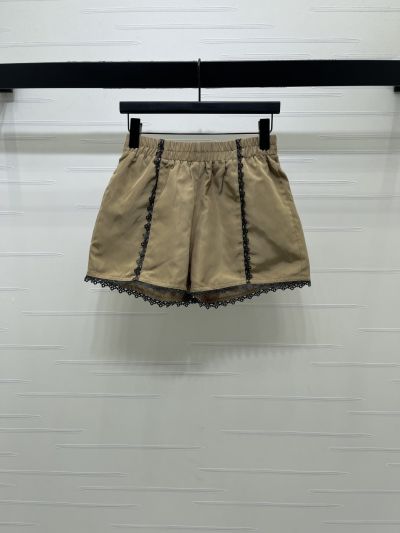 Louis Vuitton Lace Contrast-Trim Set in Beige