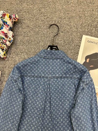 Louis Vuitton Lace Denim Jacket in Blue and Grey
