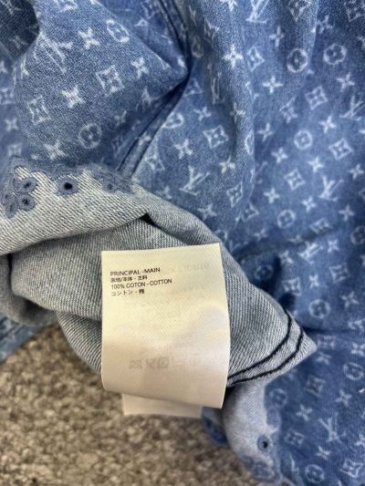 Louis Vuitton Lace Denim Jacket in Blue and Grey