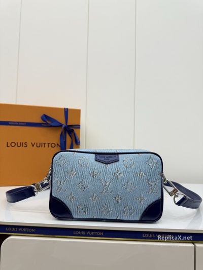 Louis Vuitton Light Blue Monogram Camera Crossbody Bag M14684