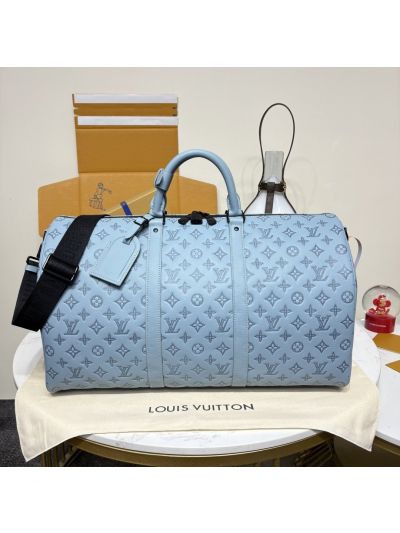 Louis Vuitton Light Blue Monogram Travel Bag