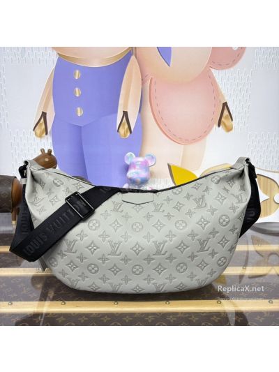 Louis Vuitton Light Grey Monogram Crescent Shoulder Bag