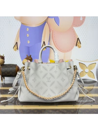 Louis Vuitton Light Grey Perforated Monogram Chain Tote