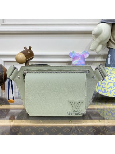Louis Vuitton Light Sage Grained Flap Belt Bag