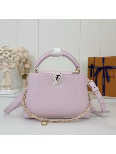 Louis Vuitton Lilac Top Handle Bag with Chain Detail