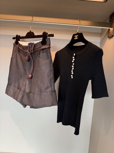 Louis Vuitton Linen Contrast-Trim Pants in Brown