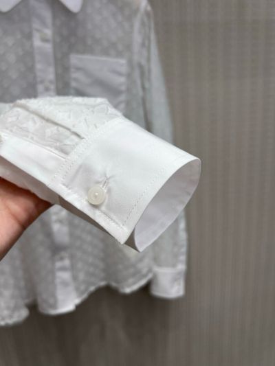 Louis Vuitton Long Sleeve Button-Front Shirt in White