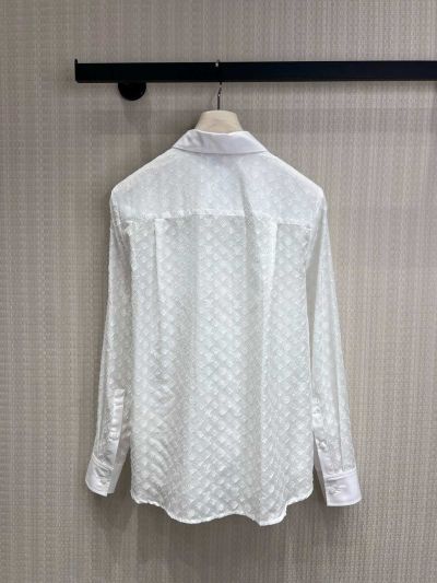 Louis Vuitton Long Sleeve Button-Front Shirt in White
