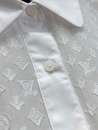 Louis Vuitton Long Sleeve Button-Front Shirt in White