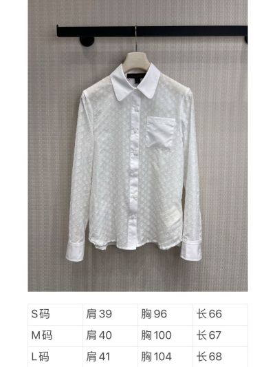 Louis Vuitton Long Sleeve Button-Front Shirt in White