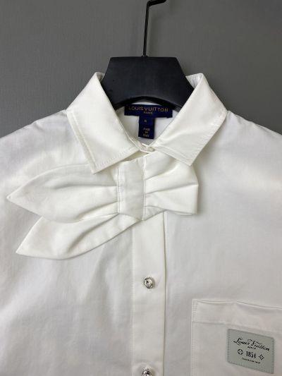 Louis Vuitton Long Sleeve Cropped Shirt in White