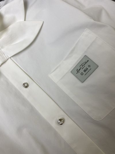 Louis Vuitton Long Sleeve Cropped Shirt in White