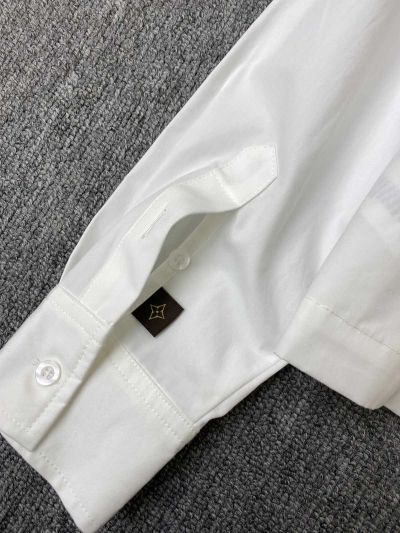 Louis Vuitton Long Sleeve Cropped Shirt in White