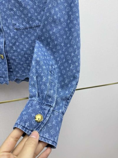 Louis Vuitton Long Sleeve Denim Shirt in Blue