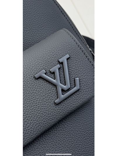 Louis Vuitton Louis Vuitton Takeoff Black Leather Men's Backpack M57079