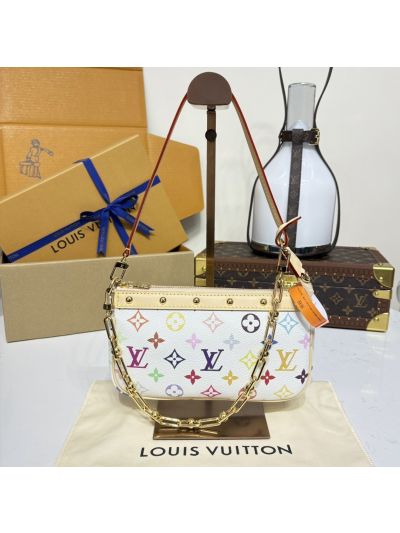 Louis Vuitton LV x TM White Multicolor Pochette Accessoires M13404