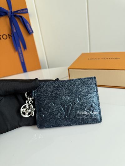 Louis Vuitton Metallic Blue Monogram Card Holder