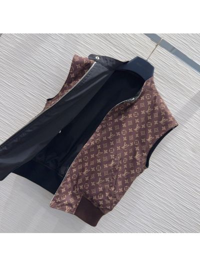 Louis Vuitton Monogram Coat in Brown and Beige