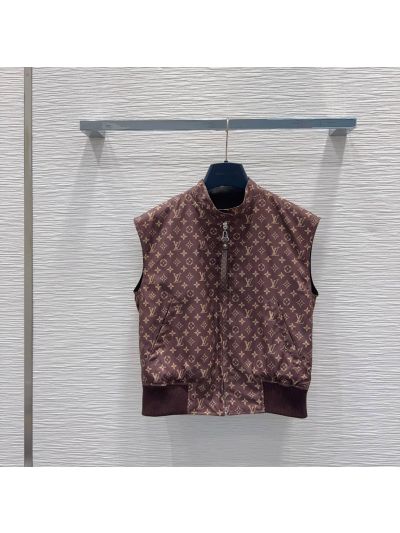 Louis Vuitton Monogram Coat in Brown and Beige