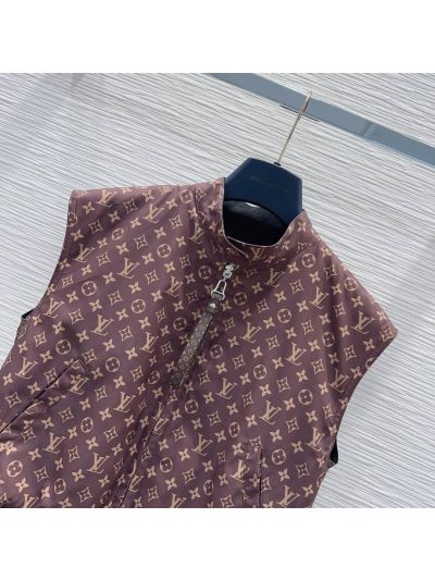 Louis Vuitton Monogram Coat in Brown and Beige