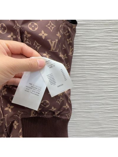 Louis Vuitton Monogram Coat in Brown and Beige