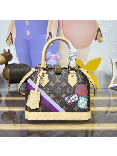 Louis Vuitton Monogram Dome Bag with Purple Graphics