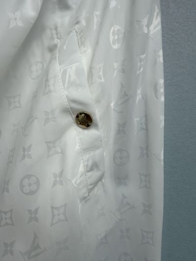 Louis Vuitton Monogram Pleated Skirt in White
