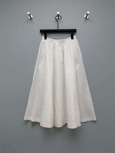 Louis Vuitton Monogram Pleated Skirt in White