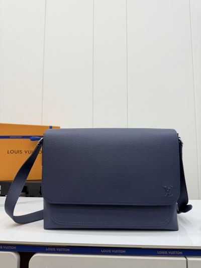 Louis Vuitton Navy Flap Messenger Bag