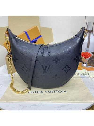 Louis Vuitton Navy Monogram Crescent Shoulder Bag Premium