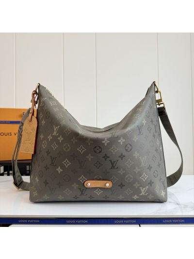 Louis Vuitton Olive and Taupe Monogram Slouch Shoulder Bag