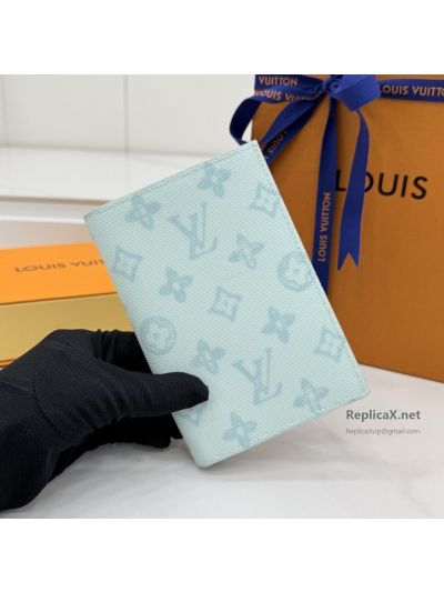 Louis Vuitton Pale Blue Monogram Passport Cover