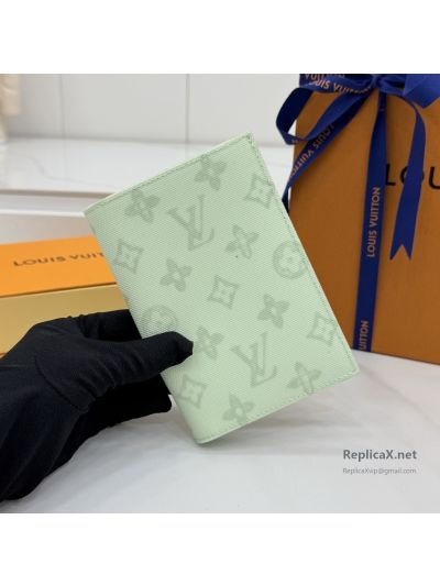 Louis Vuitton Pale Green Monogram Passport Cover