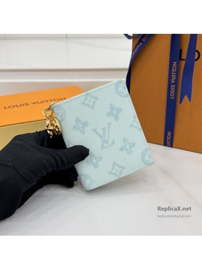 Louis Vuitton Pale Mint Monogram Compact Folded Wallet