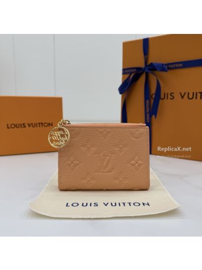 Louis Vuitton Peach Embossed Monogram Folded Wallet