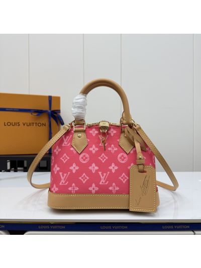 Louis Vuitton Alma BB Pink Monogram Dome Top Handle Bag M28272