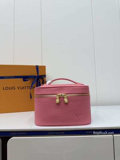 Louis Vuitton Pink Ribbed Vanity Case