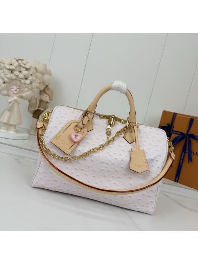 Louis Vuitton Pink Textured Top Handle Bag