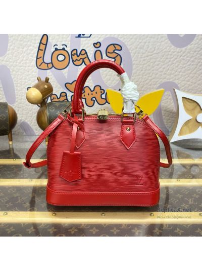 Louis Vuitton Red Ribbed Dome Bag