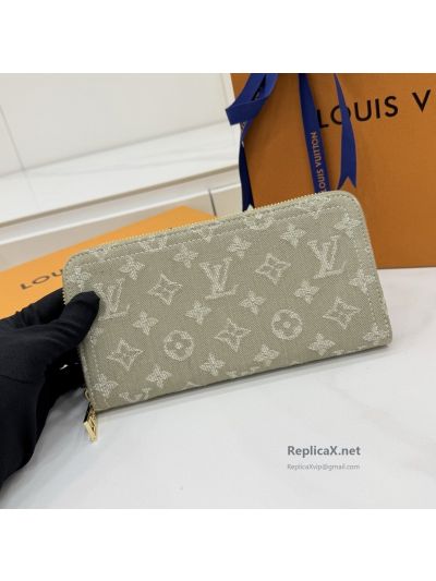 Louis Vuitton Sage Monogram Long Zip Wallet