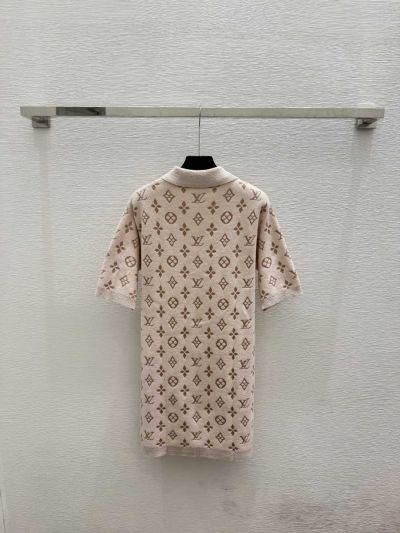 Louis Vuitton Short Sleeve Cashmere Cardigan in Beige