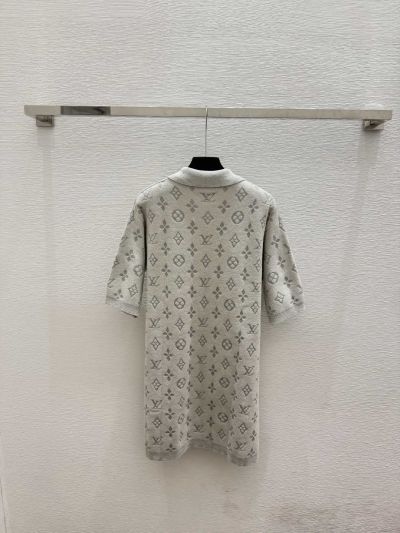 Louis Vuitton Short Sleeve Cashmere Cardigan in Beige