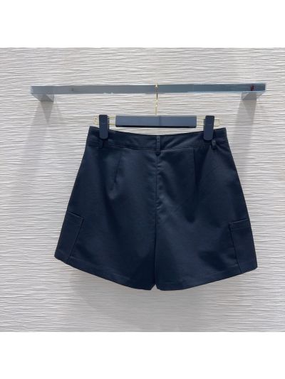 Louis Vuitton Short Sleeve Contrast-Trim Pants in Navy