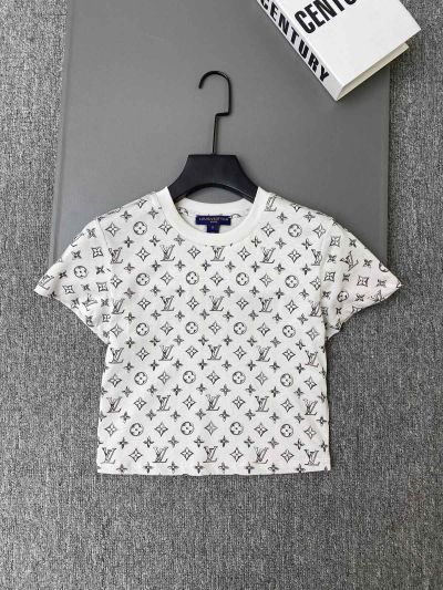 Louis Vuitton Short Sleeve Crew Neck T-Shirt in White