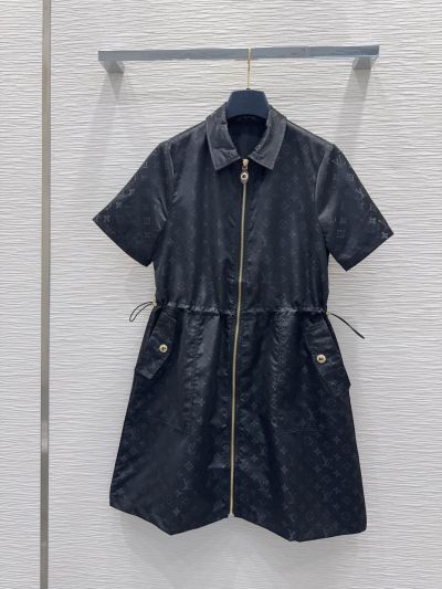 Louis Vuitton Short Sleeve Dress in Navy
