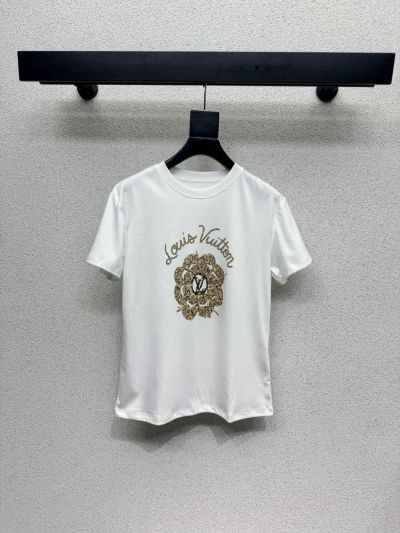 Louis Vuitton Short Sleeve Embroidered T-Shirt in White