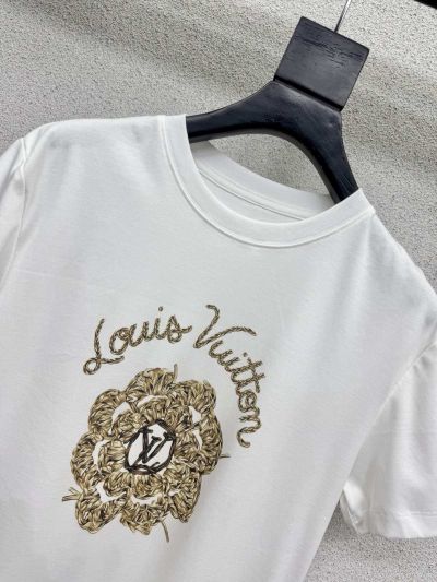 Louis Vuitton Short Sleeve Embroidered T-Shirt in White