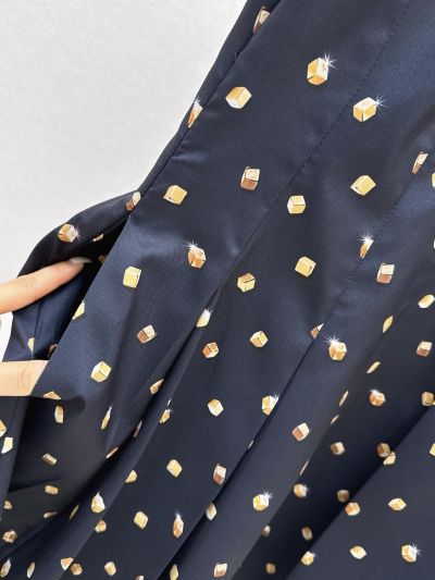 Louis Vuitton Short Sleeve Mini Dress in Navy