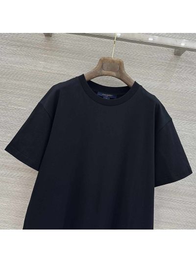 Louis Vuitton Short Sleeve Ruffled Dress in Black