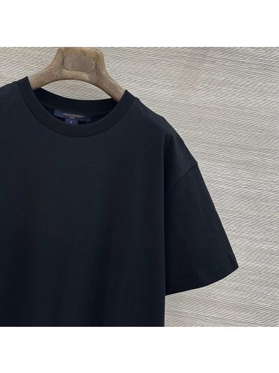 Louis Vuitton Short Sleeve Ruffled Dress in Black